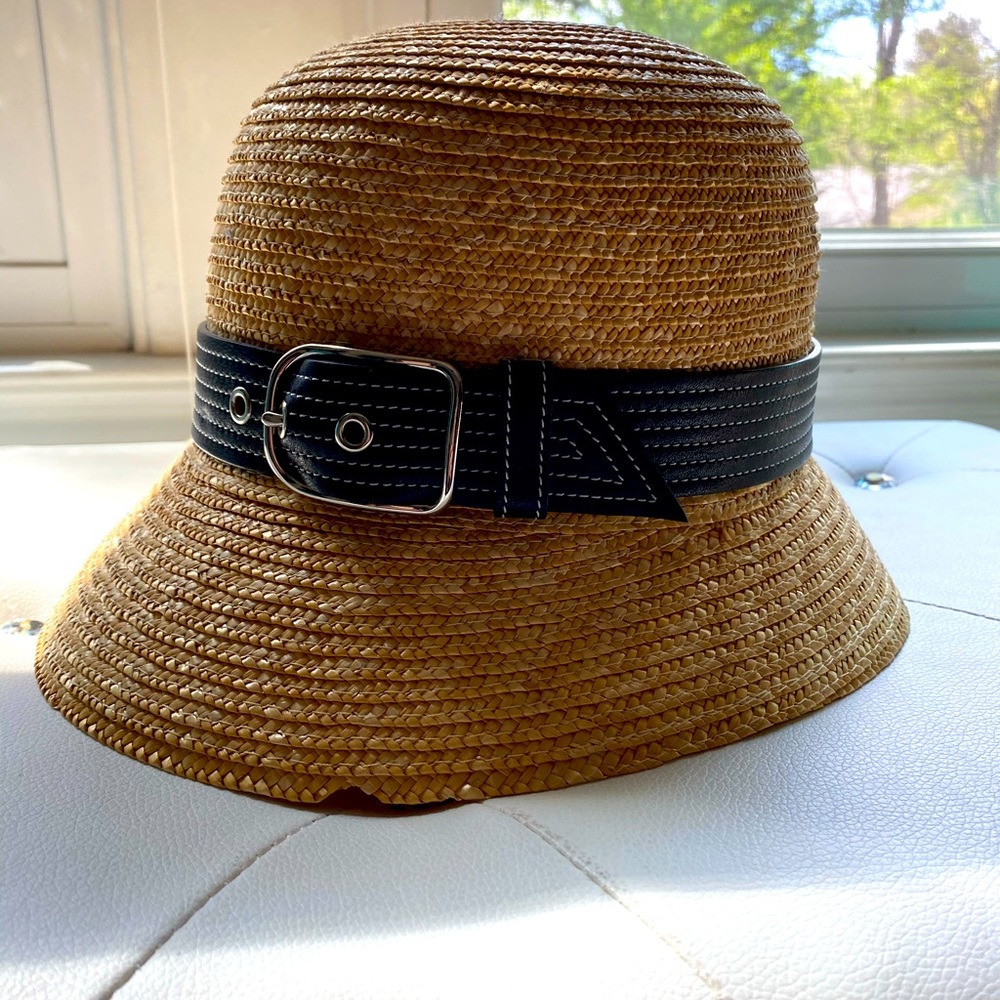 Coach straw bucket hat